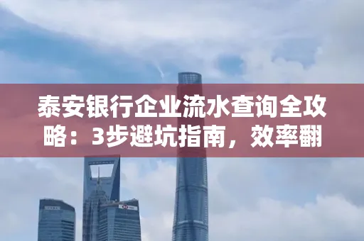 泰安银行企业流水查询全攻略:3步避坑指南,效率翻倍真相揭秘!
