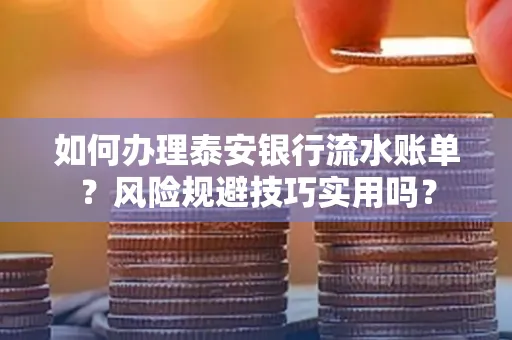 如何办理泰安银行流水账单?风险规避技巧实用吗?