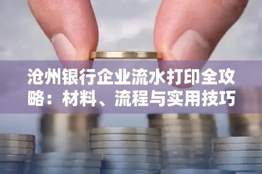 沧州银行企业流水打印全攻略:材料、流程与实用技巧