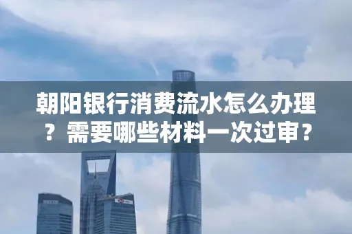 朝阳银行消费流水怎么办理?需要哪些材料一次过审?