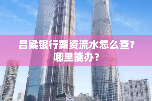 吕梁银行薪资流水怎么查?哪里能办?