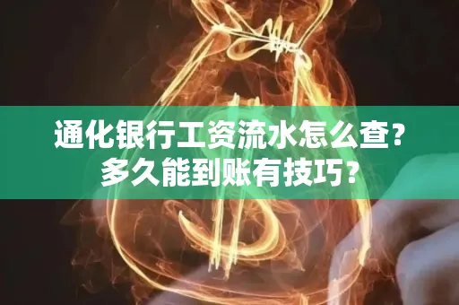 通化银行工资流水怎么查?多久能到账有技巧?