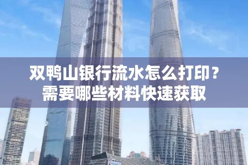 双鸭山银行流水怎么打印?需要哪些材料快速获取