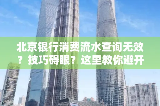 北京银行消费流水查询无效?技巧碍眼?这里教你避开雷区轻松获取!