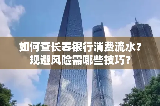 如何查长春银行消费流水?规避风险需哪些技巧?