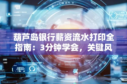 葫芦岛银行薪资流水打印全指南:3分钟学会,关键风险这样避